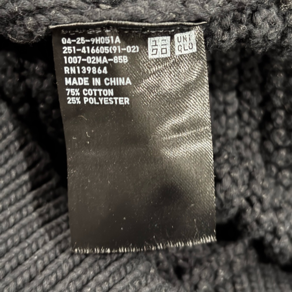 287. Uniqlo Black Knit Sweater - Picture 6 of 8